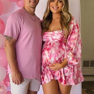 Pink baby shower dress